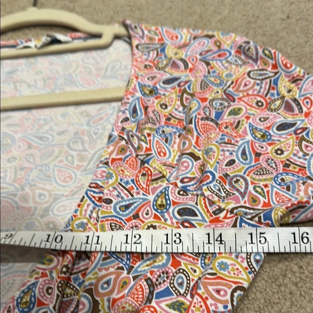 Boden Pink and Orange Wrap Blouse with Ruched Sleeves​​​ - Picture 6 of 7